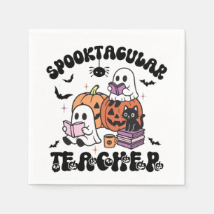 Spooktacular Teacher Ghost Halloween Serviette