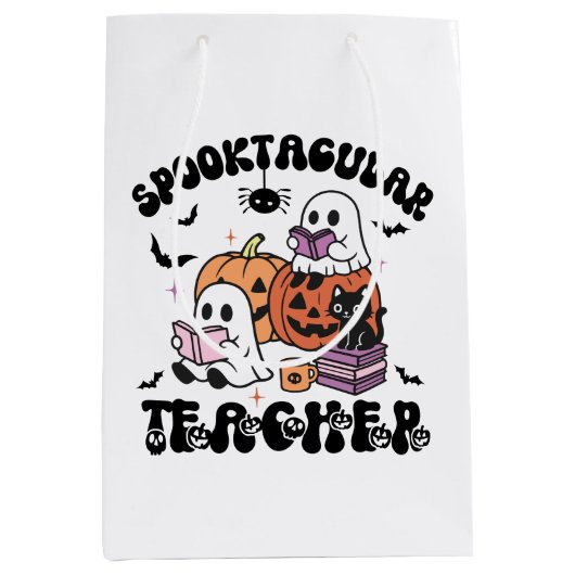 Spooktacular Teacher Halloween Mittlere Geschenktüte (Vorderseite)