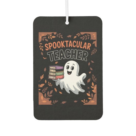 Spooktacular Teacher Halloween T-shirt Autolufterfrischer (Vorderseite)
