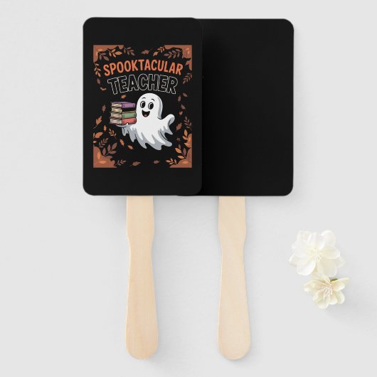 Spooktacular Teacher Halloween T-shirt Fächer (Vorne und Hinten)
