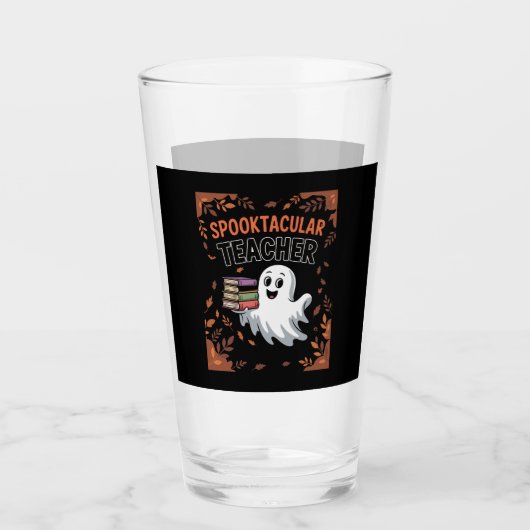 Spooktacular Teacher Halloween T-shirt Glas (Vorderseite)