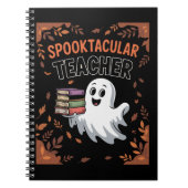 Spooktacular Teacher Halloween T-shirt Notizblock (Vorderseite)