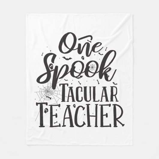Spooktacular Teacher - Witziger Lehrer Halloween Fleecedecke (Vorderseite)