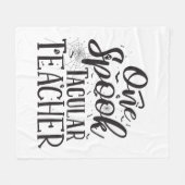 Spooktacular Teacher - Witziger Lehrer Halloween Fleecedecke (Vorderseite (Horizontal))