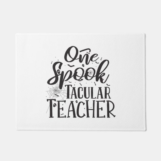 Spooktacular Teacher - Witziger Lehrer Halloween Fußmatte (Vorderseite)