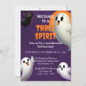 Spooktacular Three Spirit Boo Day Halloween Einladung (Vorderseite)