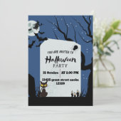 Spooktacular Vibes Halloween Ghost Birthday Invit Einladung (Stehend Vorderseite)