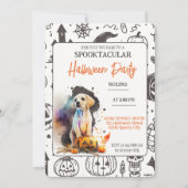 Spooktacular Welpe Halloween-Party Einladungen (Vorderseite)