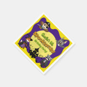 Spooktacular Woodland Tiere in Kostüm Geburtstag Serviette (Ecke)