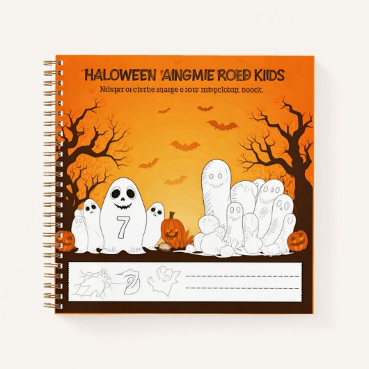 Spooktacular Zahlen: Ein Halloween-Farbabenteuer Notizblock (Vorderseite)