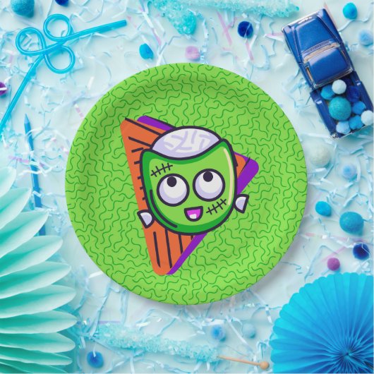 Spooktacular Zombie Halloween Plates - Green Pappteller (Party)