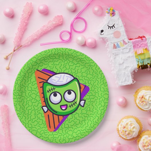 Spooktacular Zombie Halloween Plates - Green Pappteller (Party)