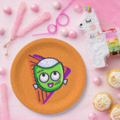 Spooktacular-Zombie-Halloween-Teller - Orange Pappteller (Party)