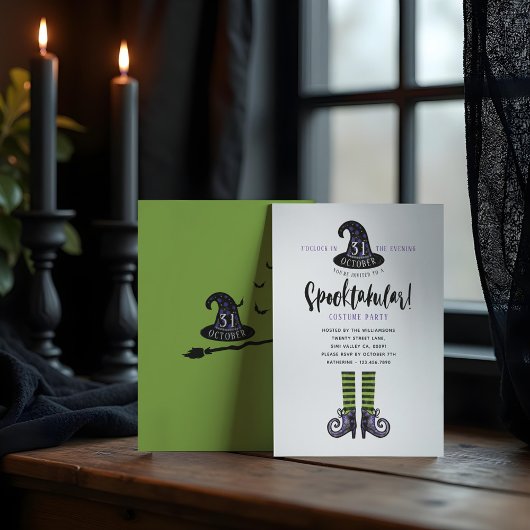 Spooktakular Wicked HexenHalloween-Kostüm-Party Einladung