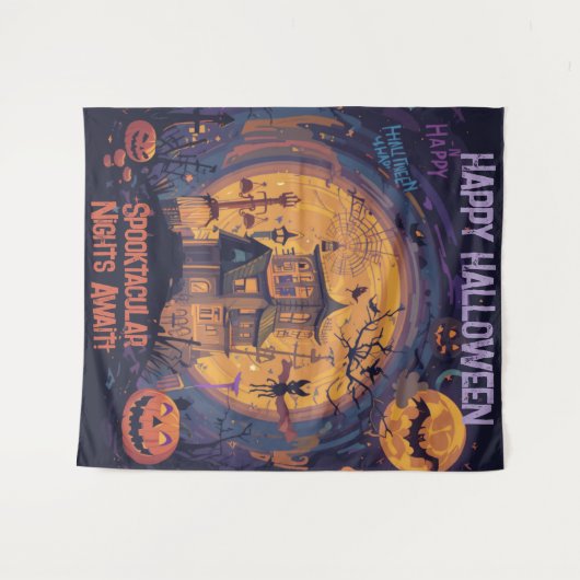 Spooktakuläre Nächte warten! Wandteppich (Vorderseite (Horizontal))