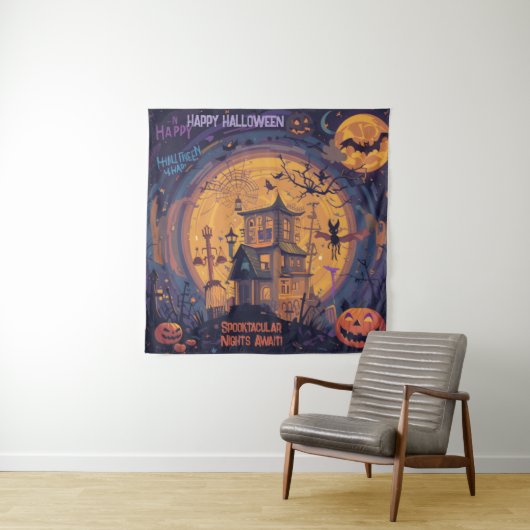 Spooktakuläre Nächte warten! Wandteppich (Beispiel)