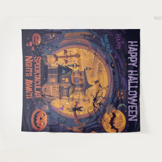 Spooktakuläre Nächte warten! Wandteppich (Vorderseite (Horizontal))