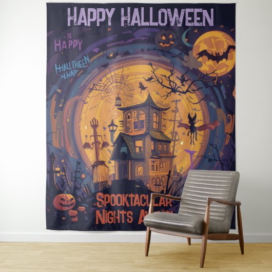 Spooktakuläre Nächte warten! Wandteppich (Beispiel)