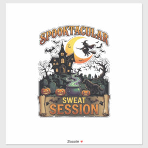 Spooktakuläre Schwitz-Session Verlassenes Haus Hex Aufkleber