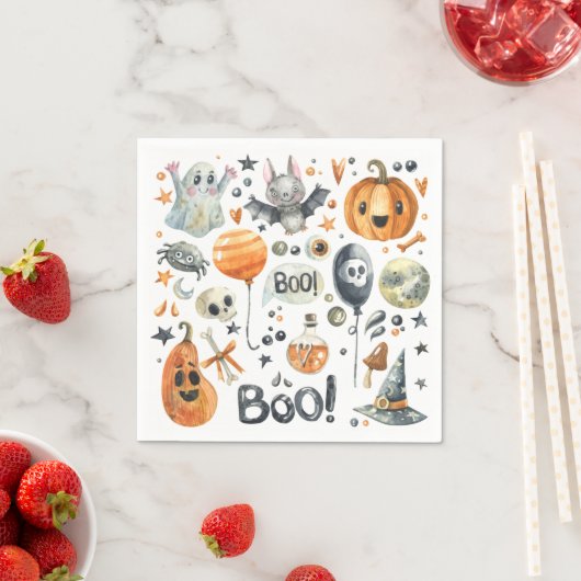 Spooktakuläres Halloween-Party | Cocktail Napkin Serviette (Beispiel)