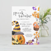 Spooktakuläres Halloween-Party Einladung (Stehend Vorderseite)