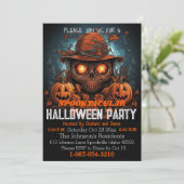Spooktakuläres Halloween-Party Einladung (Stehend Vorderseite)
