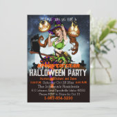 Spooktakuläres Halloween-Party Einladung (Stehend Vorderseite)