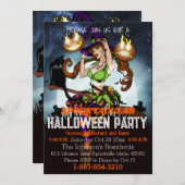 Spooktakuläres Halloween-Party Einladung (Vorne/Hinten)