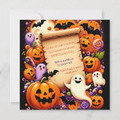 Spooktakuläres Halloween-Party Einladung (Rückseite)