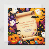 Spooktakuläres Halloween-Party Einladung (Rückseite)