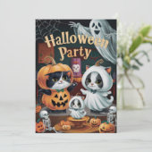 Spooktakuläres Halloween-Party Einladung (Stehend Vorderseite)