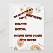 Spooktakuläres Halloween-Party Einladung (Rückseite)