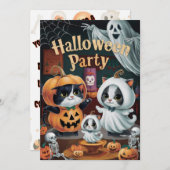 Spooktakuläres Halloween-Party Einladung (Vorne/Hinten)