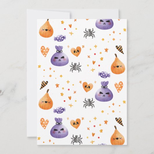 Spooktakuläres Halloween-Party, Kostüme, Monster Einladung (Rückseite)