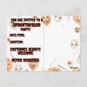 Spooktakuläres Halloween-Party Postkarte (Rückseite)