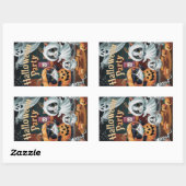 Spooktakuläres Halloween-Party Rechteckiger Aufkleber (Blatt)