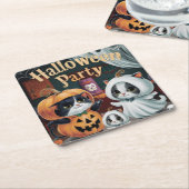 Spooktakuläres Halloween-Party Rechteckiger Pappuntersetzer (angewinkelt)