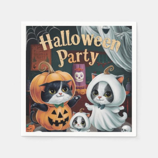 Spooktakuläres Halloween-Party Serviette (Vorderseite)