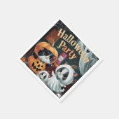 Spooktakuläres Halloween-Party Serviette (Ecke)