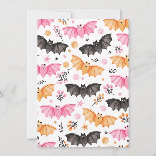 Spooktakuläres Halloween-Party und Trick oder Beha Einladung (Rückseite)