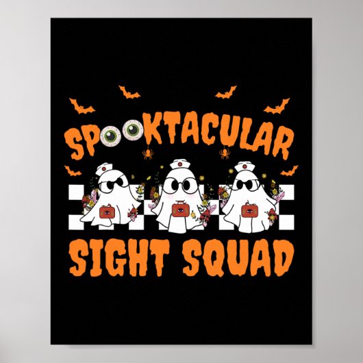 Spooktokuläre Sight Squad Ghost Halloween-Optometr Poster (Vorne)