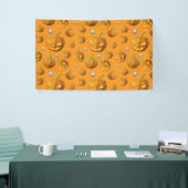 Spooky 3D Jack O'Lantern & Pumpkin Pattern Banner (Messeveranstaltung)