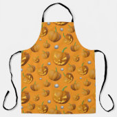 Spooky 3D Jack O'Lantern Pumpkin Pattern Schürze (Vorderseite)
