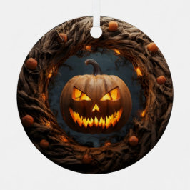 Spooky 3D Pumpkin Wreath Halloween Ornament Aus Metall