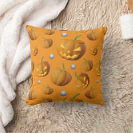 Spooky 3D Realistischer Jack O'Lantern & Pumpkin Kissen