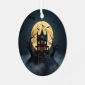 Spooky 3D Spuk House Halloween Ornament (Vorderseite links)