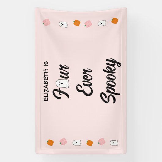 Spooky 4. Geburtstag Banner (Vertikal)