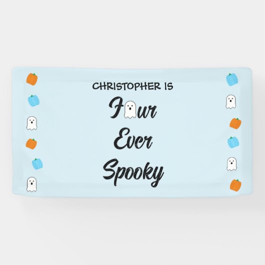 Spooky 4. Geburtstag Banner (Horizontal)