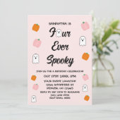 Spooky 4. Geburtstag Einladung (Stehend Vorderseite)