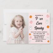 Spooky 4. Geburtstag Einladung (Vorderseite)